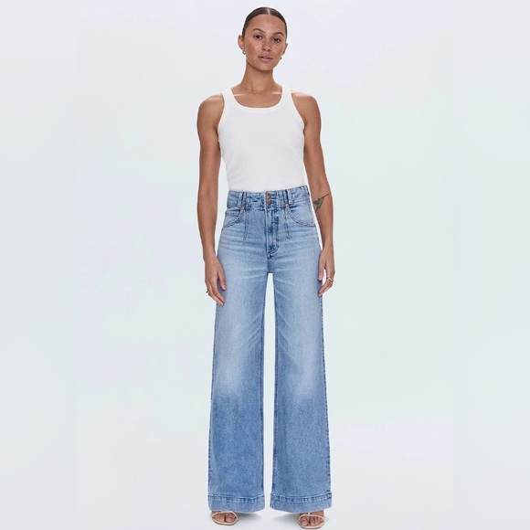 pistola Denim - Pistola Lana High Rise Ultra Wide Leg Jean- in Terrace